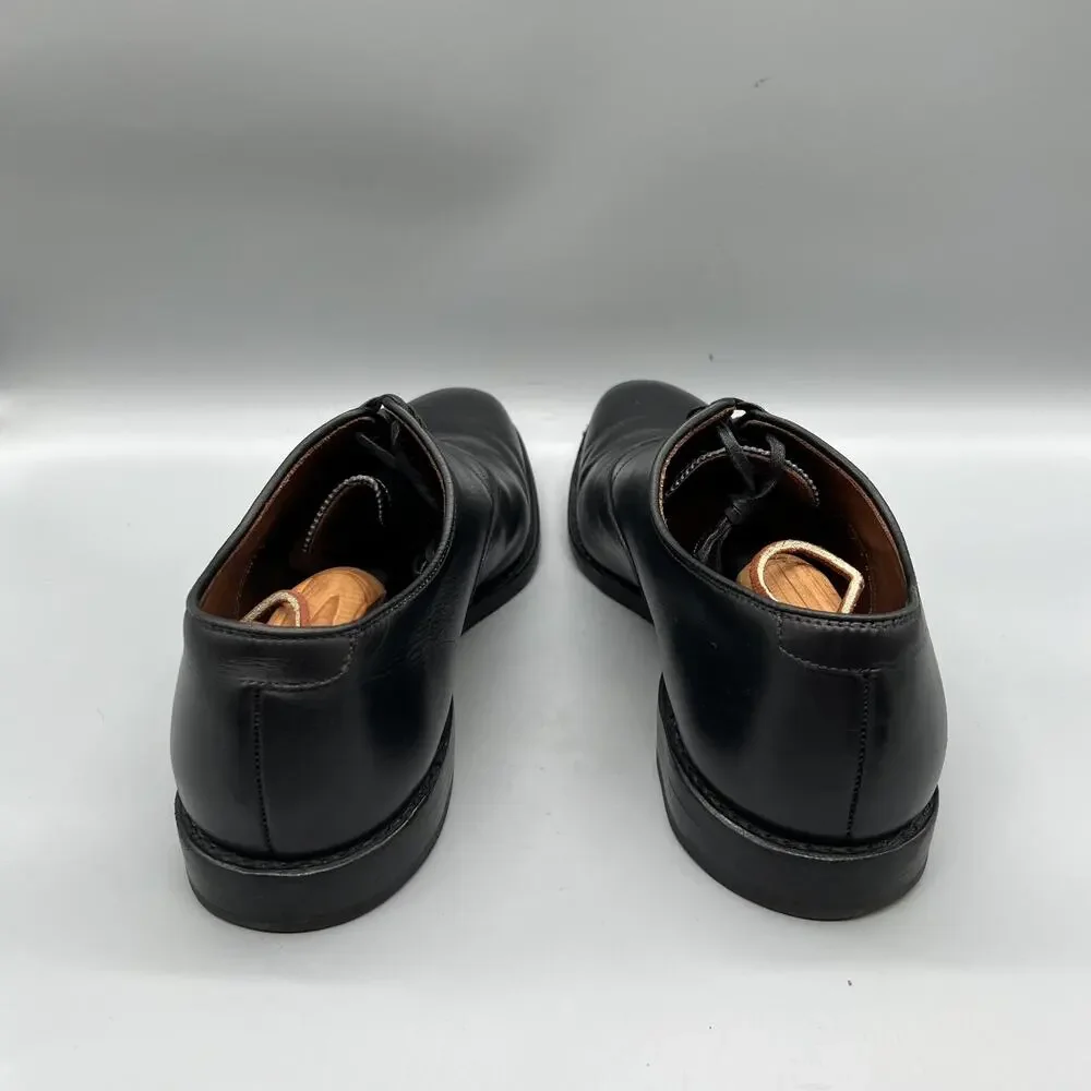 Allen Edmonds Shoes Mens 11 Black Leather Carlyle Oxford Dress Plain Almond Toe